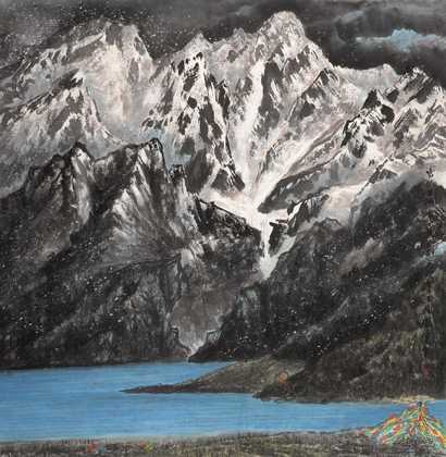 马国章 山水 镜心